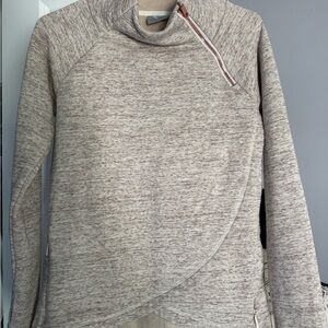 Athleta XS‎ Heathered Zip Neck Sweater